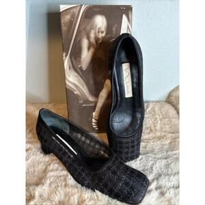 Nina Samson Trell Mesh Black Women's Low Heel Shoe Size US 8.5‎ M Original Box